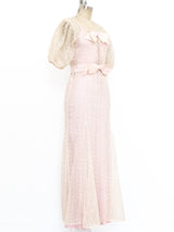 1930's Blush Lined Eyelet Dress Dress arcadeshops.com