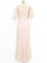 1930's Blush Lined Eyelet Dress Dress arcadeshops.com