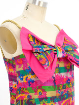 Floral Striped Paisley Silk Dress Dress arcadeshops.com