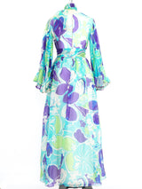 Oscar de la Renta Floral Printed Organza Gown Dress arcadeshops.com