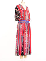 Diane Freis Mixed Print Midi Dress Dress arcadeshops.com