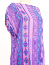 Judith Ann Printed Purple Silk Chiffon Ensemble Suit arcadeshops.com