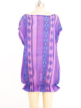 Judith Ann Printed Purple Silk Chiffon Ensemble Suit arcadeshops.com