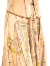 1970's Roberto Cavalli Handpainted Suede Ensemble Suit arcadeshops.com