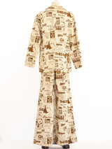 1970's Novelty Printed Denim Suit Suit arcadeshops.com