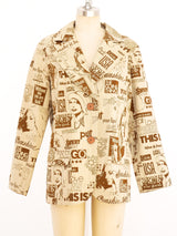 1970's Novelty Printed Denim Suit Suit arcadeshops.com