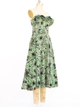1950's Guitar Printed Bustier Dress Dress arcadeshops.com