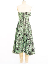 1950's Guitar Printed Bustier Dress Dress arcadeshops.com