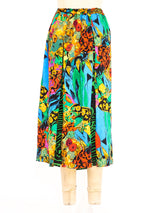 Diane Freis Painterly Printed Silk Skirt Bottom arcadeshops.com