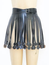 Alaia Fringed Leather Waist Belt arcadeshops.com