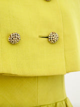 Norman Norell Chartreuse Capelet Ensemble Suit arcadeshops.com