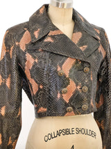 Alaia Cropped Python Jacket Jacket arcadeshops.com