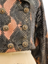 Alaia Cropped Python Jacket Jacket arcadeshops.com
