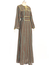 Striped Cotton Gauze Caftan Dress arcadeshops.com