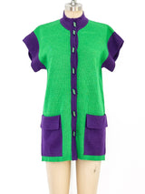 Yves Saint Laurent Colorblock Knit Jacket Jacket arcadeshops.com