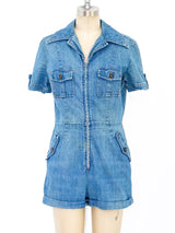Landlubber Zip Front Denim Romper Suit arcadeshops.com