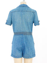 Landlubber Zip Front Denim Romper Suit arcadeshops.com