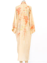 1920's Floral Pongee Silk Robe Jacket arcadeshops.com