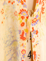 1920's Floral Pongee Silk Robe Jacket arcadeshops.com