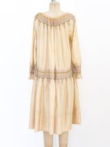 Smocked Silk Peasant Dress Dress arcadeshops.com