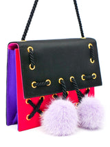 Renaud Pellegrino Laced Pom Pom Satin Bag Accessory arcadeshops.com