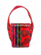 Carlos Falchi Snakeskin Top Handle Bag Accessory arcadeshops.com