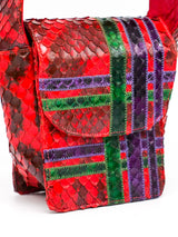 Carlos Falchi Snakeskin Top Handle Bag Accessory arcadeshops.com