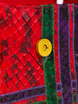 Carlos Falchi Snakeskin Top Handle Bag Accessory arcadeshops.com