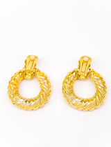 Ribbed Hoop Earrings Accessory arcadeshops.com