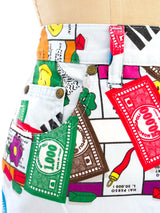 Moschino "Moschinopoli" Board Game Printed Jeans Bottom arcadeshops.com