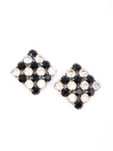 Crystal Checkerboard Earrings Accessory arcadeshops.com