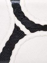 Carlos Falchi Black and White Patchwork Clutch Accessory arcadeshops.com
