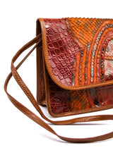 Carlos Falchi Mixed Skins Convertible Clutch Accessory arcadeshops.com