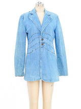 1970's Light Wash Denim Jacket Jacket arcadeshops.com