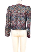 Metallic Ikat Brocade Cropped Jacket Jacket arcadeshops.com