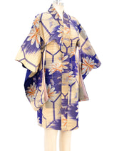 Ikat Floral Printed Haori Kimono Jacket arcadeshops.com