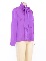 Hanae Mori Butterfly Jacquard Silk Blouse Top arcadeshops.com