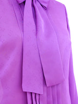 Hanae Mori Butterfly Jacquard Silk Blouse Top arcadeshops.com