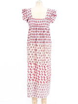 Block Printed Pieced Midi Dress Dress arcadeshops.com