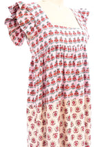 Block Printed Pieced Midi Dress Dress arcadeshops.com