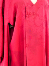 Rust Jacquard Silk Kimono Jacket arcadeshops.com