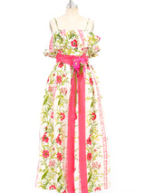 Bill Blass Floral Printed Ruffle Dress Dress arcadeshops.com