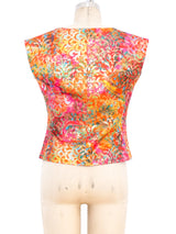 Yves Saint Laurent Multicolor Brocade Sleeveless Jacket Jacket arcadeshops.com