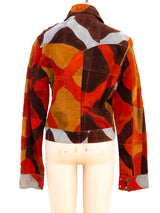 1970's Patchwork Cropped Suede Jacket Jacket arcadeshops.com