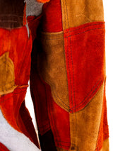 1970's Patchwork Cropped Suede Jacket Jacket arcadeshops.com