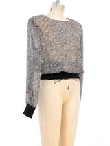 Valentino Houndstooth Chiffon Top Top arcadeshops.com