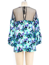 Emanuel Ungaro Tropical Floral Lantern Sleeve Top Top arcadeshops.com