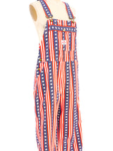Red Ball Stars and Stripes Overalls Suit arcadeshops.com