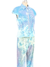 Roberto Cavalli Painted Denim Ensemble Suit arcadeshops.com