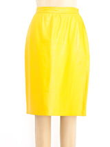 Ungaro Sunflower Leather Skirt Bottom arcadeshops.com